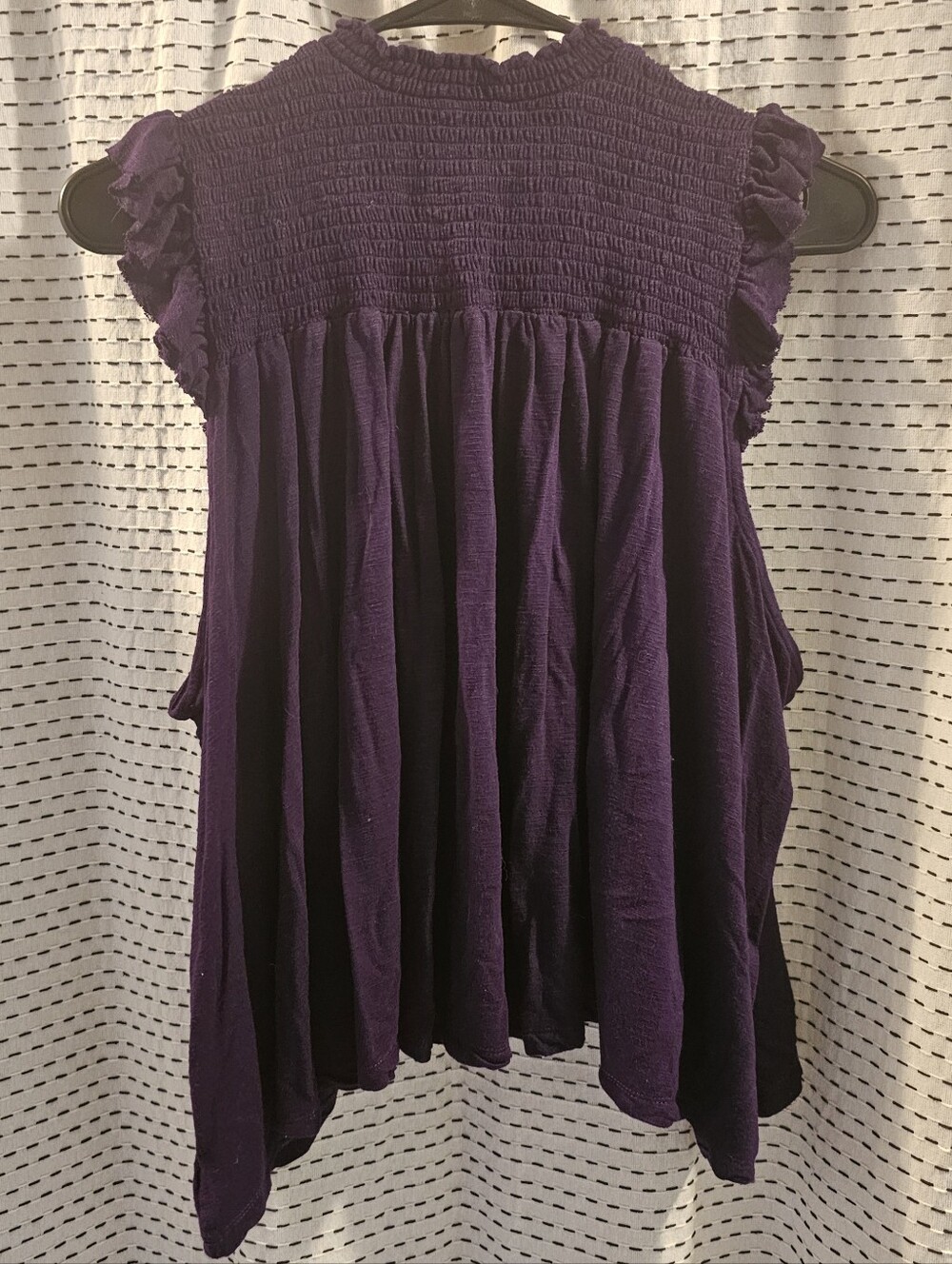 Modcloth Deep Purple Smocked Ruffle Tank - Picture 5 of 5